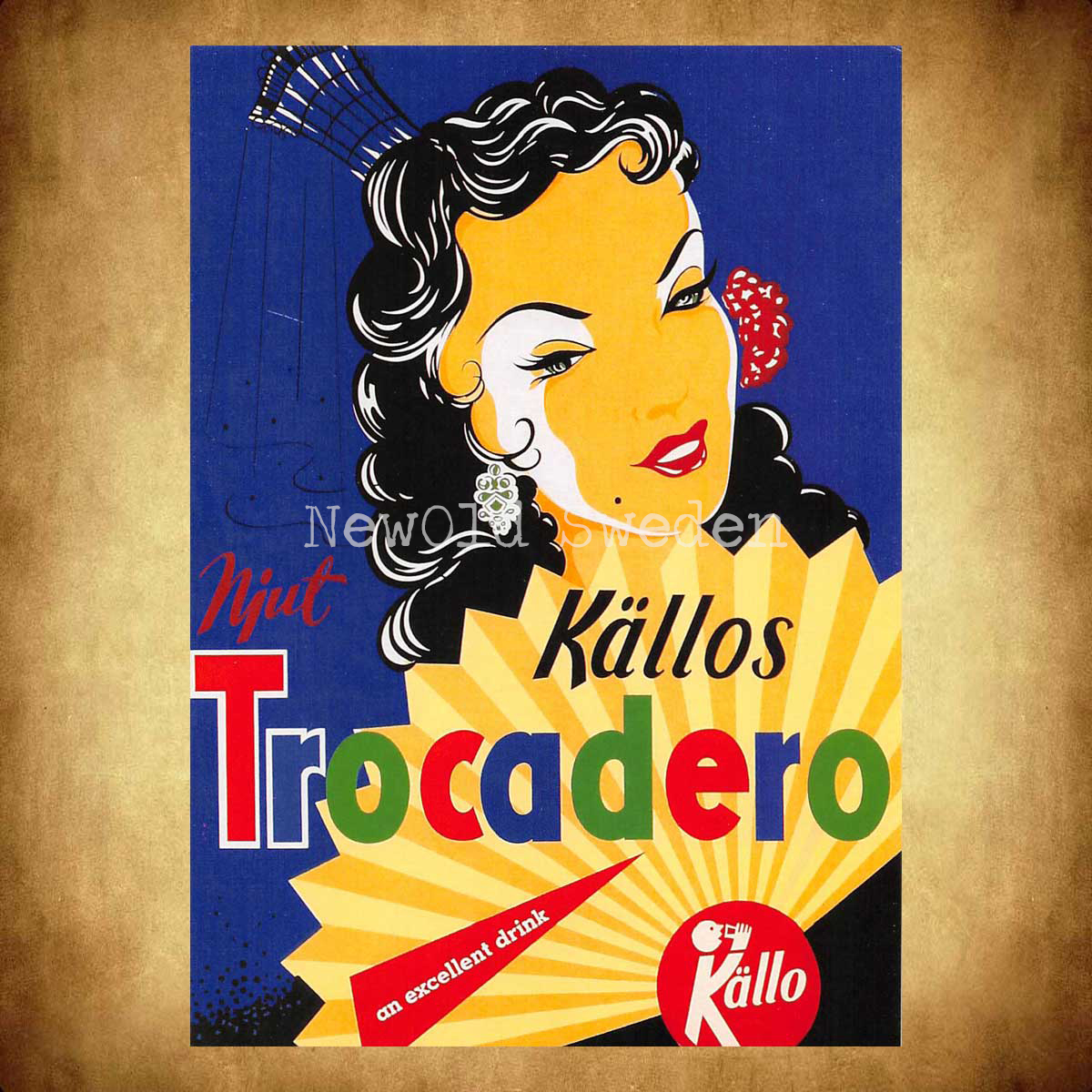 Trocadero Läsk Källo - Vykort A5 - 2