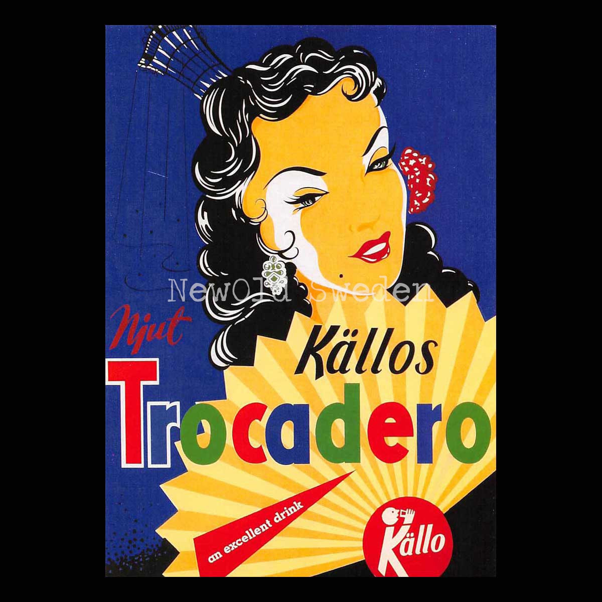 Trocadero Läsk Källo - Vykort A5