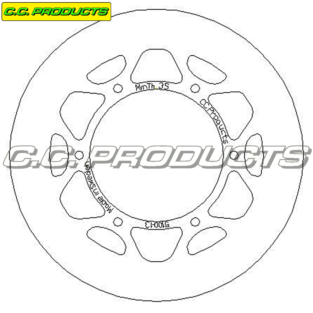 Brake Disc Rear  Solid - Kawasaki KDX 250 91-98