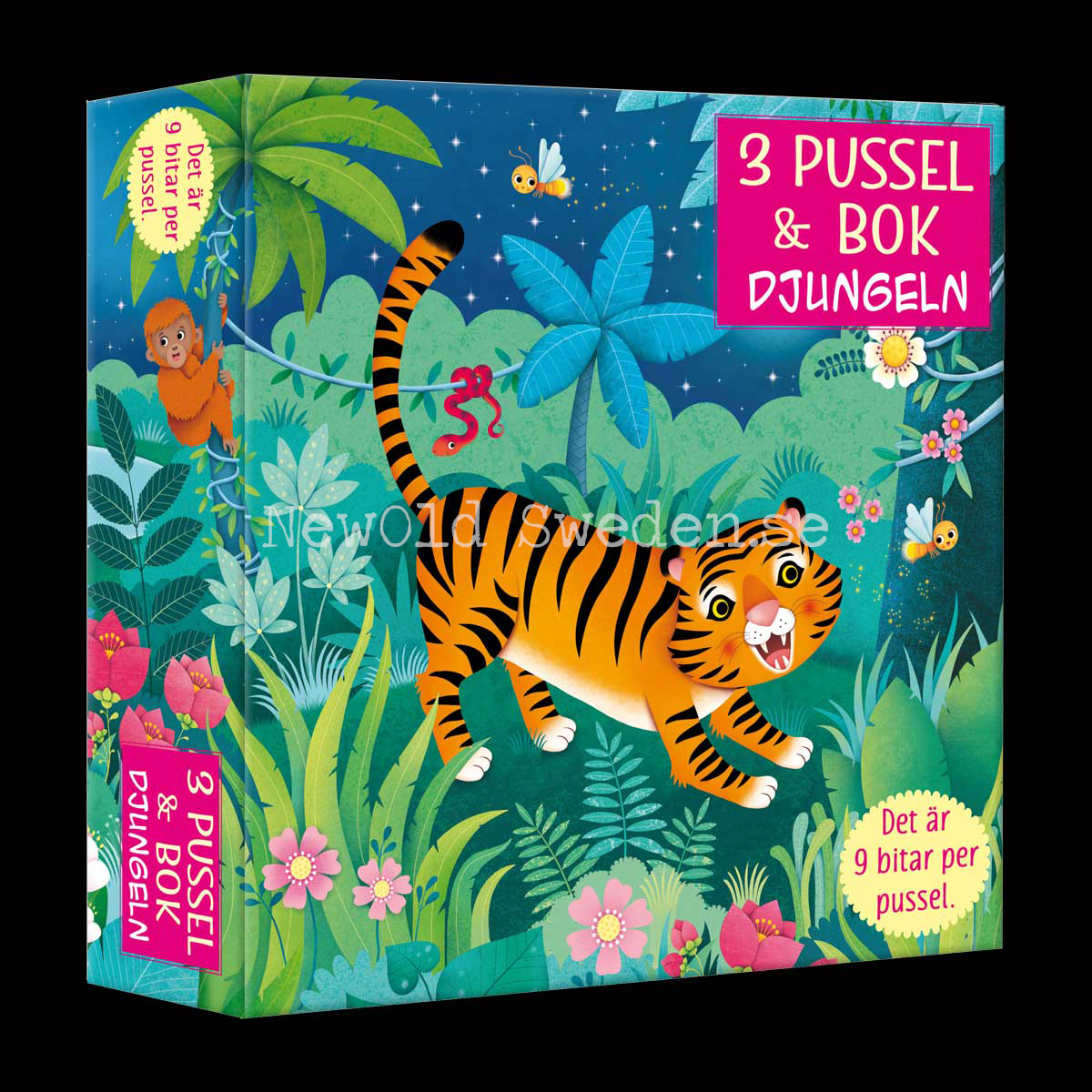3 PUSSEL & BOK DJUNGELN - PUZZLE - LO