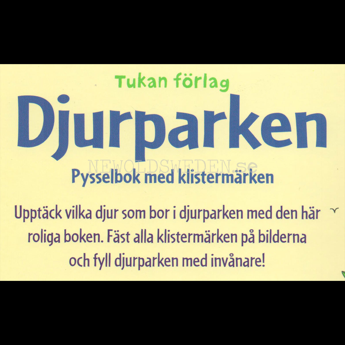 Djurparken - Pysselbok med klistermärken - L90 - 2