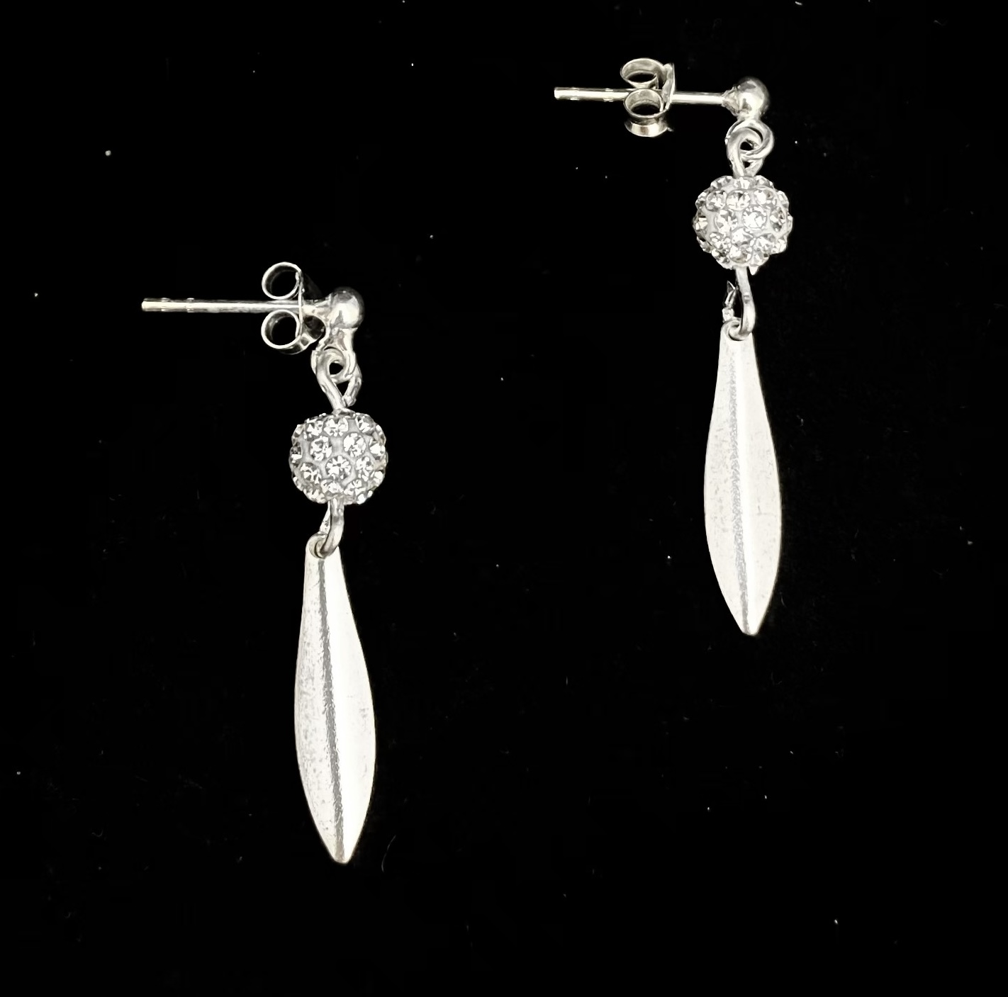 Örhängen Silverblad Swarovski Kristaller