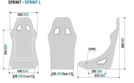 Stol Sparco Sprint + röd - 2