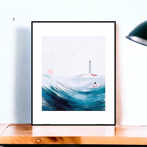 Mumin affisch Pappan och havet,  24x30 cm - Mumin poster