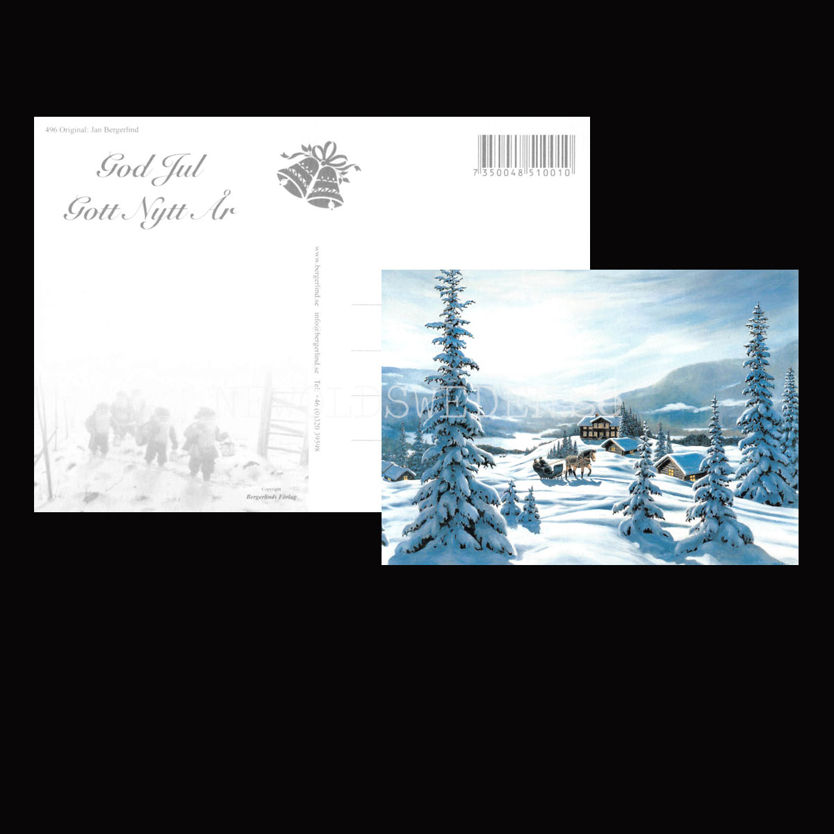 Vinterlandskap Vykort 496 Jan Bergerlind - 900 - 3