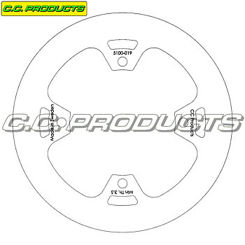 Brake Disc Rear Solid - Kawasaki KX 250 03-08