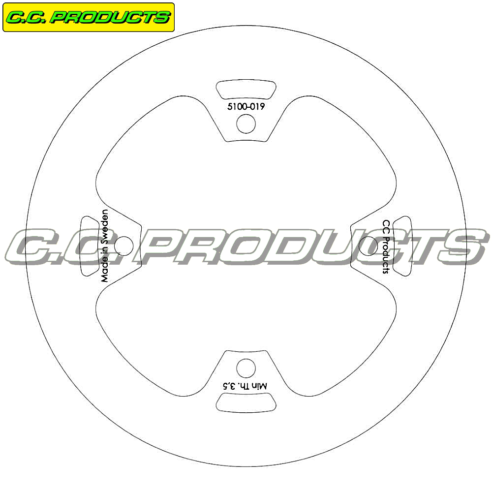Bromsskiva Bak Solid - Kawasaki KX 250 F 04-