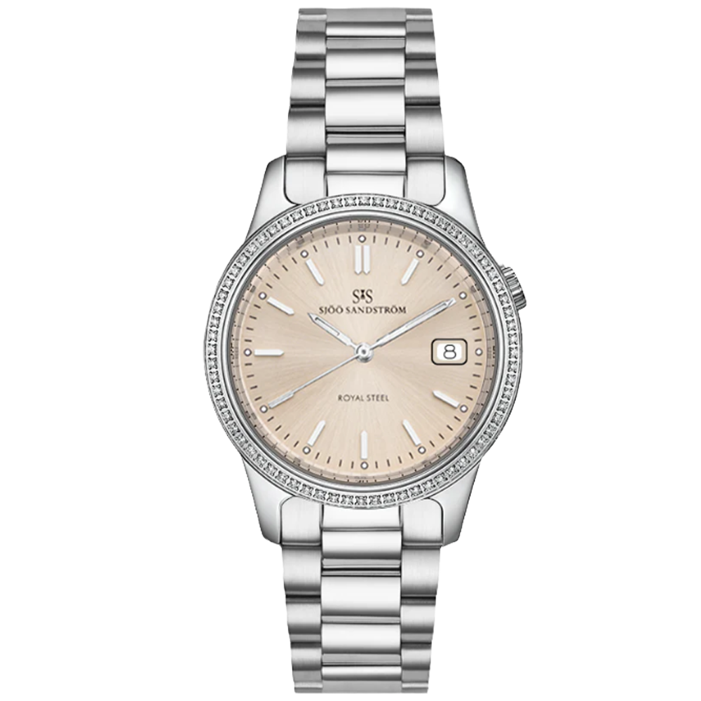 007976 Sjöö Sandström Royal Steel Classic 32 champagne diamantkrans