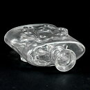 Erkkitapio Siiroinen (Paukkurauta 1970) Clear Vase with Revolver Cylinder Relief 17 cm