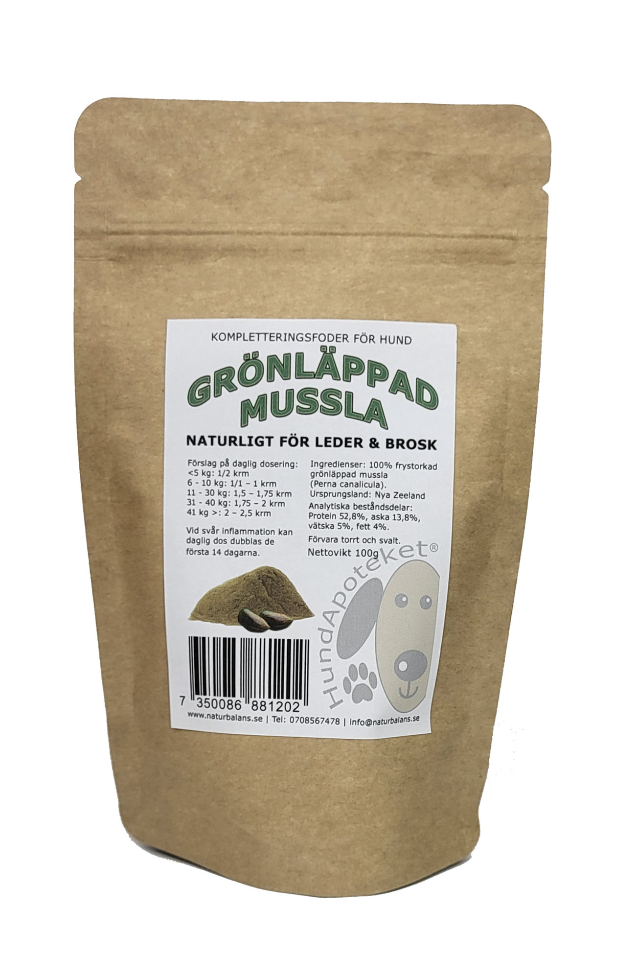 GRÖNLÄPPAD MUSSLA