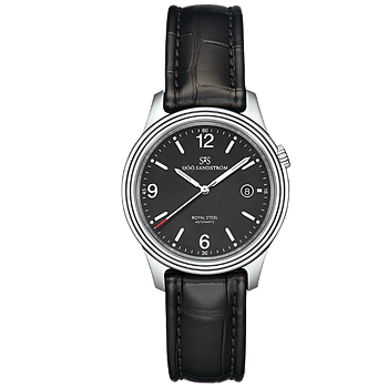 008690 Sjöö Sandström Royal Steel Classic 41 svart alligator