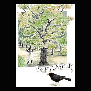 SEPTEMBER - Linneas Månadskort - Lena Andersson - Vykort - 1855