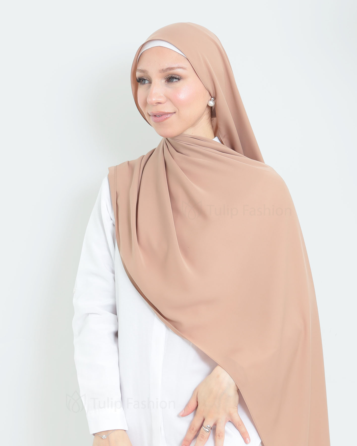 Hijab - Medina Luxury Chiffon - Hazel Brown - 2