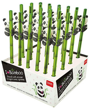 I love bamboo, Panda, Blyertspenna med suddgummi