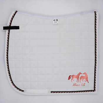 Dressyrschabrak Vit D5, brun/3koppar