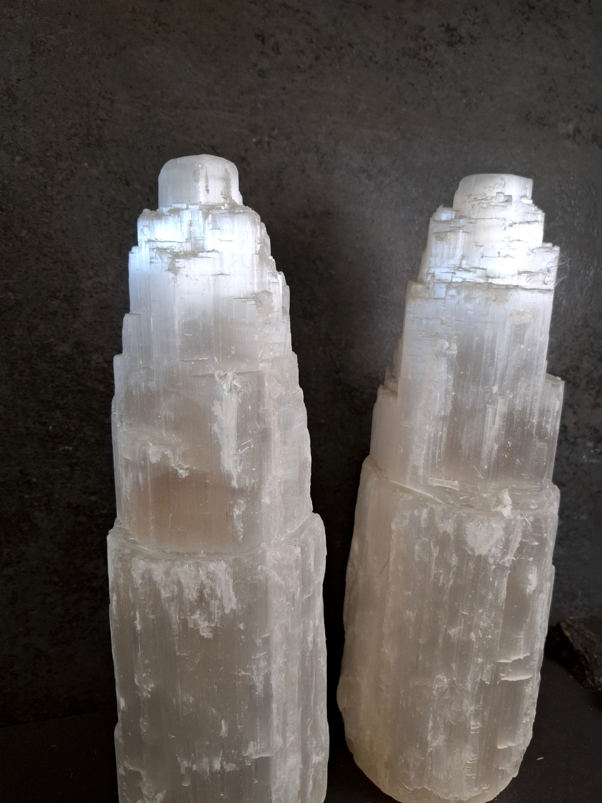 Selenit Lampa - Torn, med elsladd  - 30cm - 5