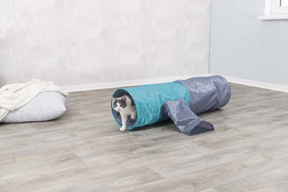 Trixie Nylon Kattunnel 115x30cm Grå/Blå - 2