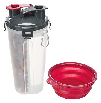 Trixie Plast Foder/Vattenbehållare 2x0,35 Liter Ø 11x23cm