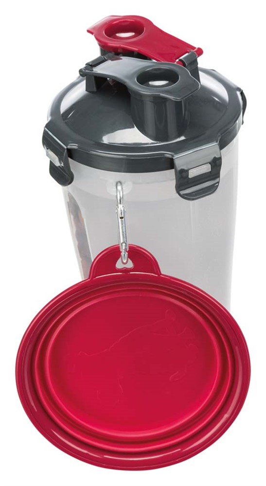 Trixie Plast Foder/Vattenbehållare 2x0,35 Liter Ø 11x23cm - 4