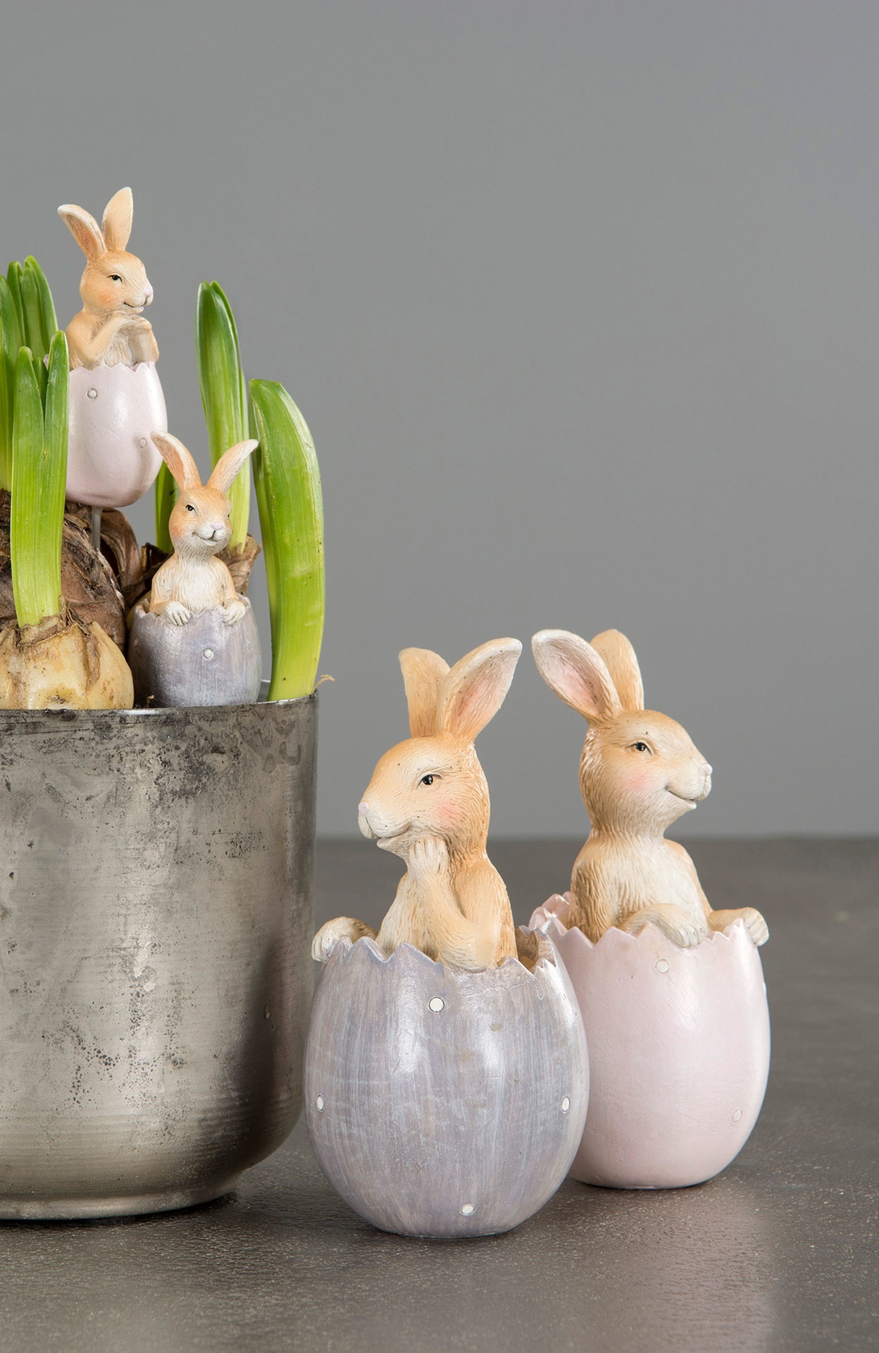 Rabbit in Egg Poly Mix 10 cm - 2-pack