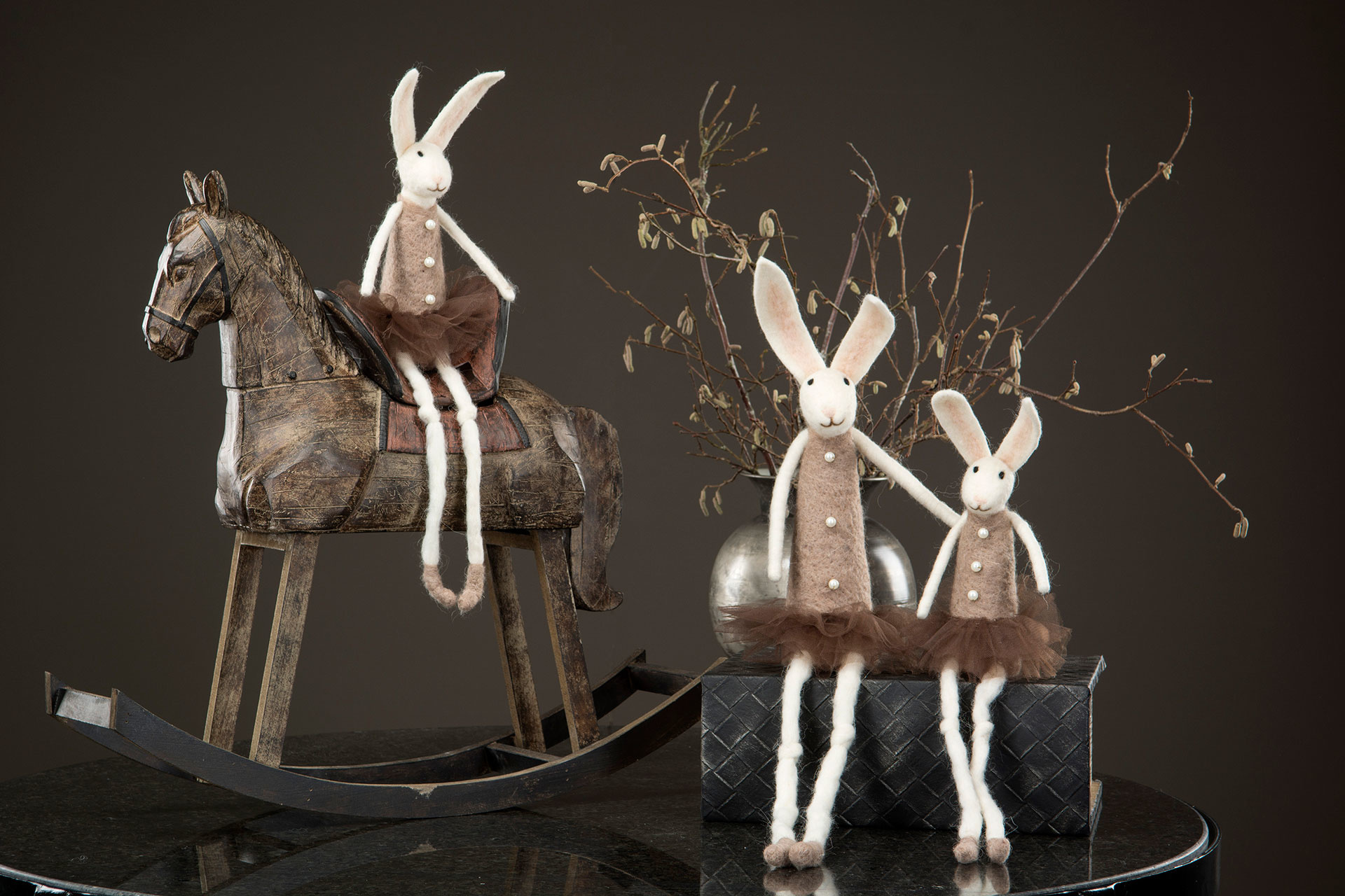 Wool Animal Rabbit Sitting - 14x10x62 cm - 4