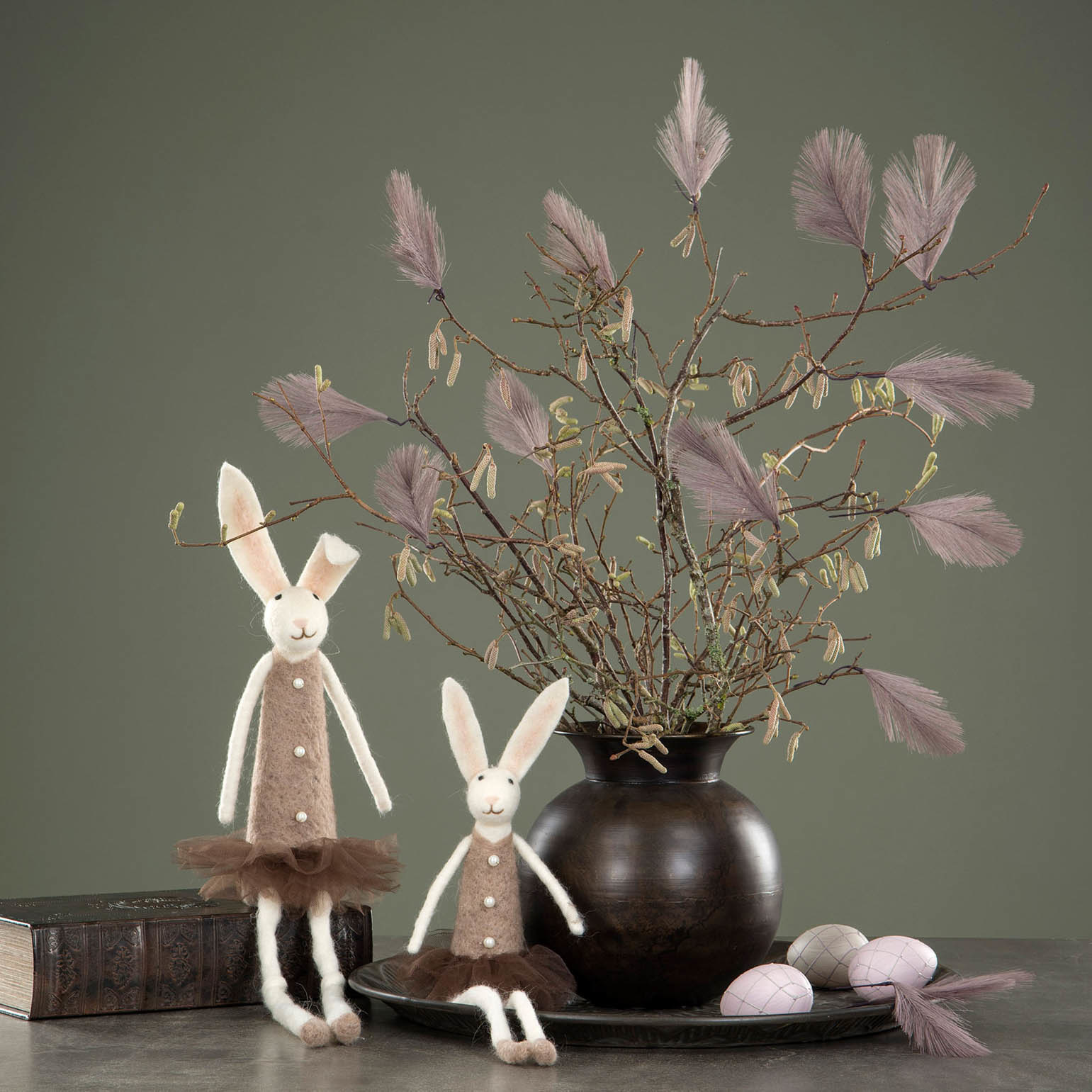 Wool Animal Rabbit Sitting - 14x10x62 cm - 2