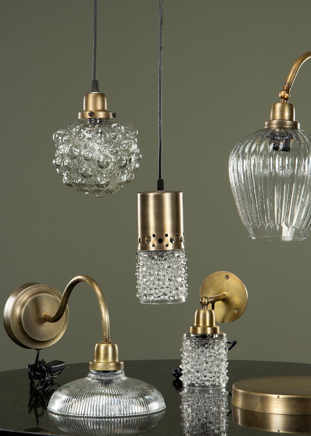 Fönsterlampa - Lampa - Pendel - Pearl Glas 8x20,5 cm - 2