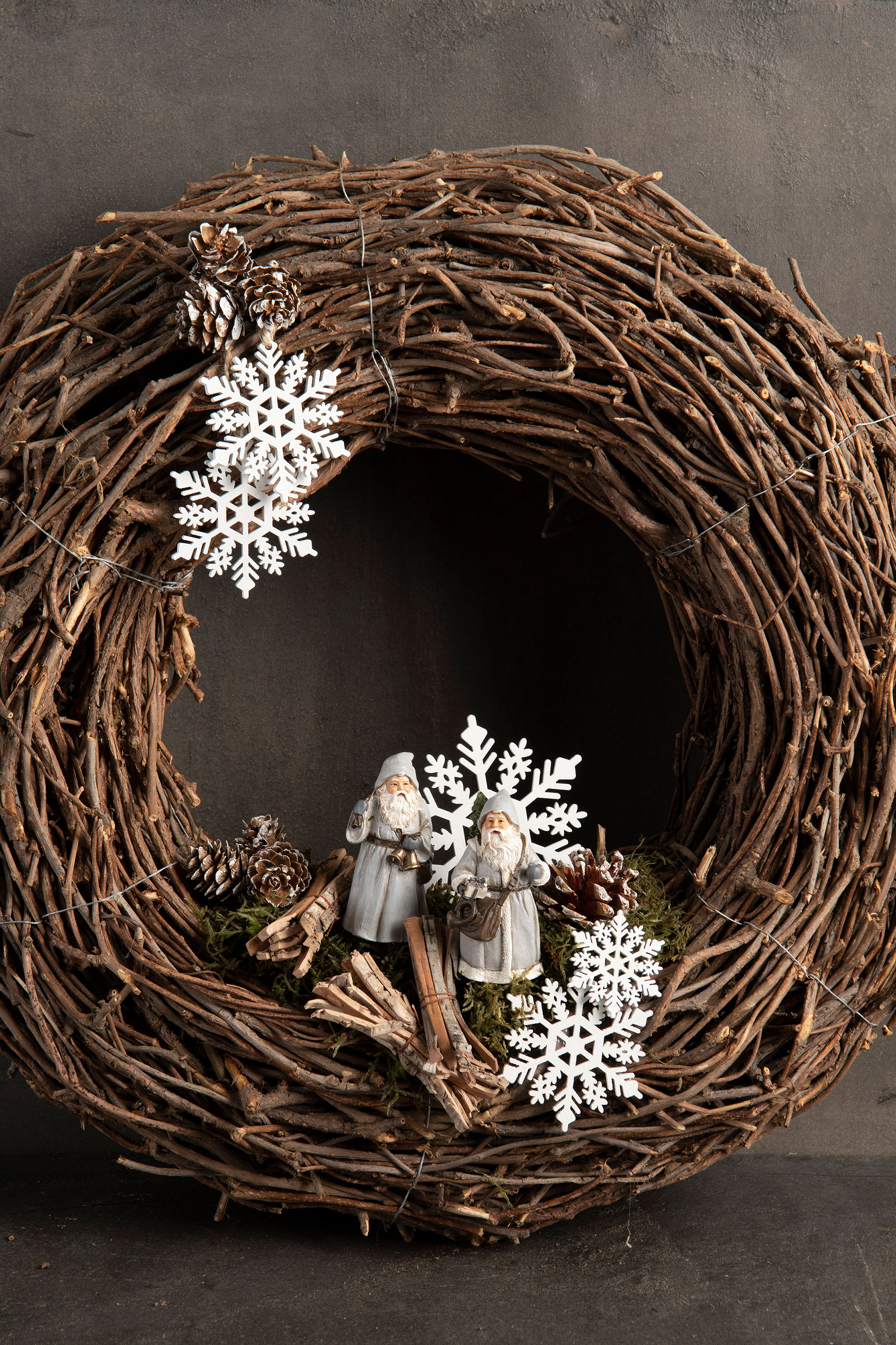 Wreath Branches Nature 35 cm