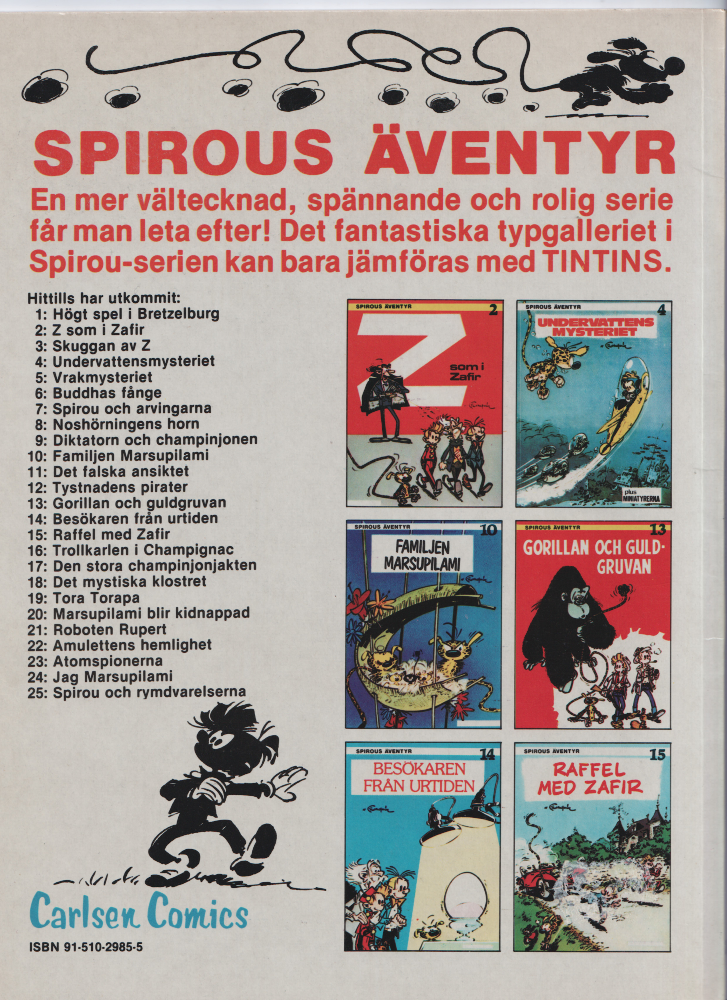 Spirous äventyr 25 Spirou och rymdvarelserna, begagnad - 2
