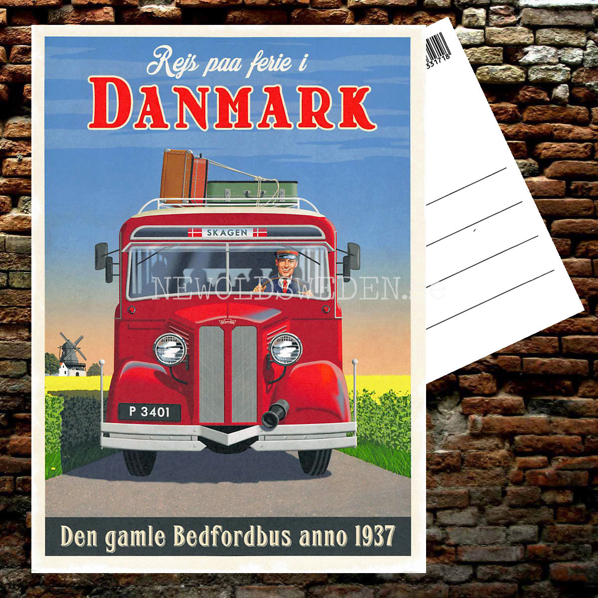 Rejs paa ferie i DANMARK SKAGEN Bedfordbus anno 1937 - ThomasOdesign - 550 - 3