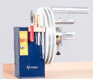 Bendslemaskin, PREY  OPTIMA SEM-WB, Elektrisk Bendslemaskin for brannslanger. for montering på arbeidsbenk. Arnbeidsbenk kan leveres som tilleggsutstyr.