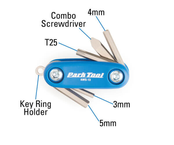 Park Tool Insexverktyg mini AWS-13 3,4,5mm T25, skruvmejsel - 2
