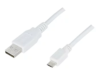 Deltaco Micro USB kabel 3 m - Vit