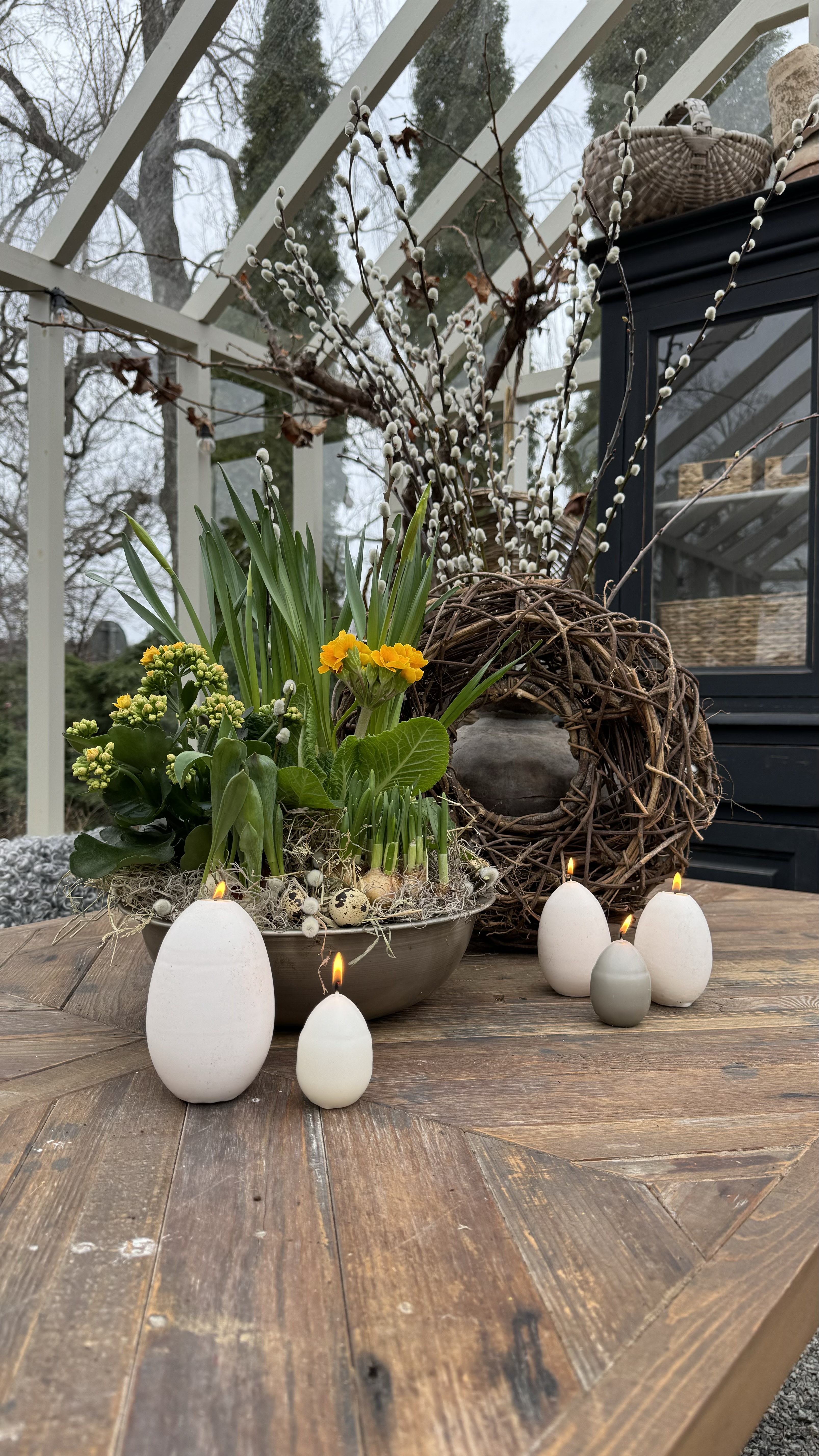 Candle - Egg candle - Stearin candle - Duck egg - White - 10 cm - 9