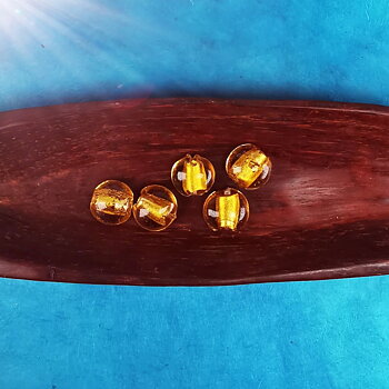 Rund 15mm guld 5st