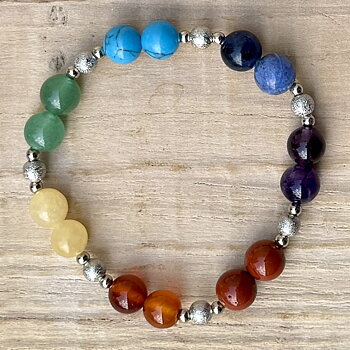 Armband Chakra med metallkulor