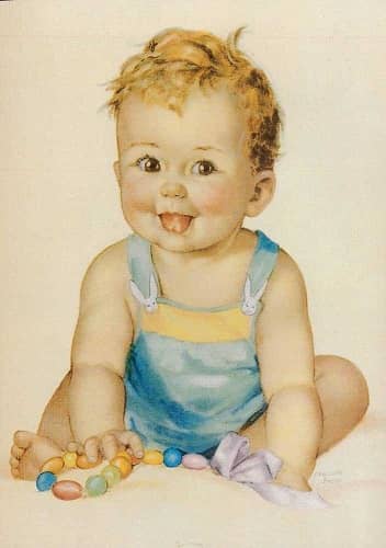 Barn & Baby vykort, retro - Välj motiv - 3