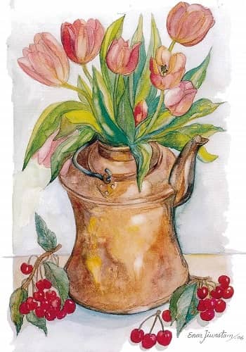 Blommor, vykort, retro - Flera att välja på - 6