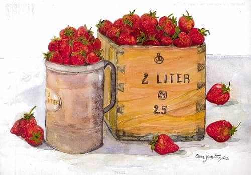Bär, vykort, retro - Olika bärsorter - 2