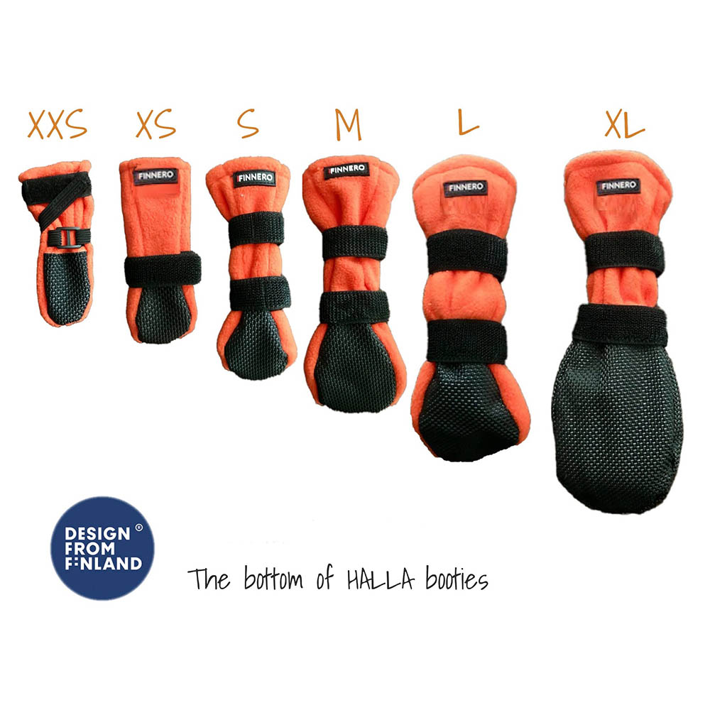 Dog shoes for small and large breed FinNero Halla bootie