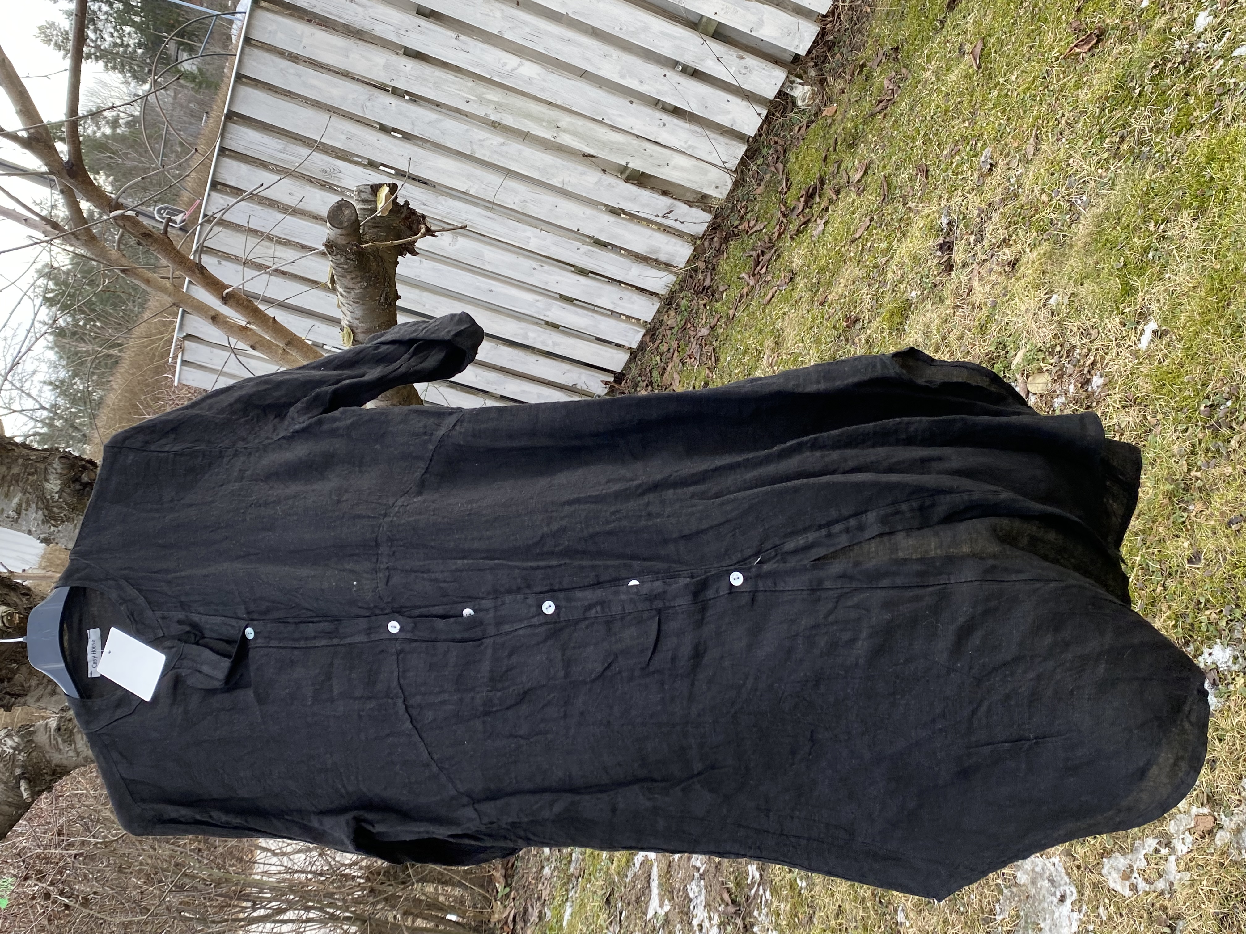 Linne Kimono murar/Klänning Svart Cosy House  - 3