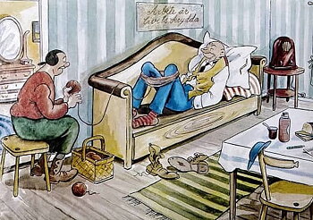 Kronblom, vykort, retro - flera motiv