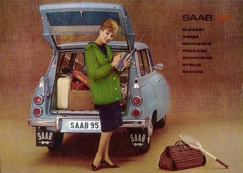 Saab, retro vykort av V4 & fler modeller - 2