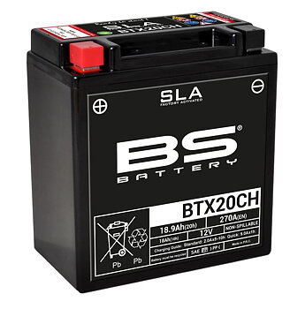 MC/ATV Batteri 12V 18Ah BS Battery BTX20CH – AGM Underhållsfritt