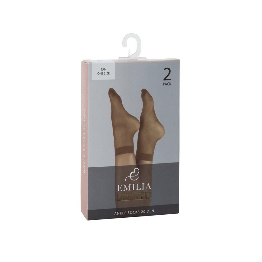 2-Pack Emilia Tan Nylonstrumpor 20d