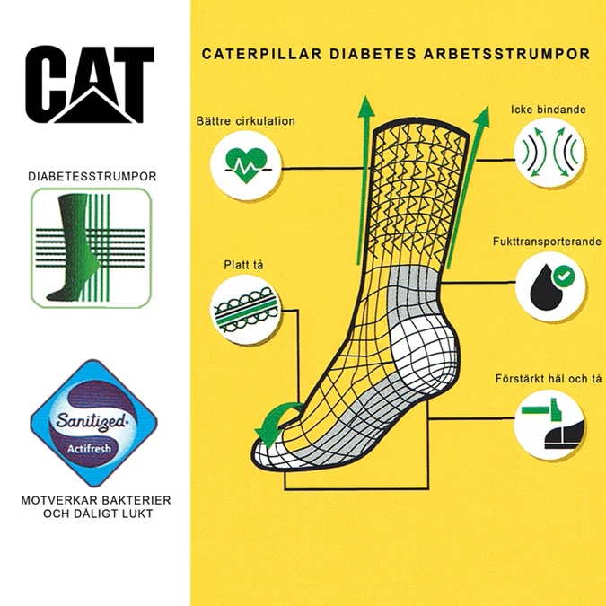3-pack Caterpillar Comfort Arbetsstrumpor - 4