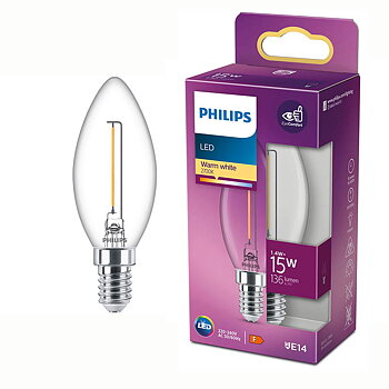 Philips Ledlampa kron 1,4W (15W) E14
