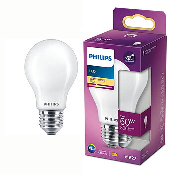 Philips Ledlampa normal 7W (60W) E27 frostad