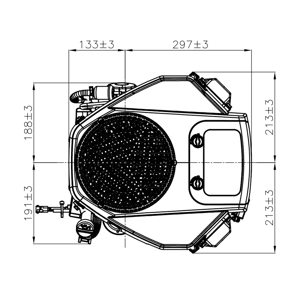 Bensinmotor Loncin V-Twin 20,0 hk, Euro5 motor, med vertikal axel. - 4