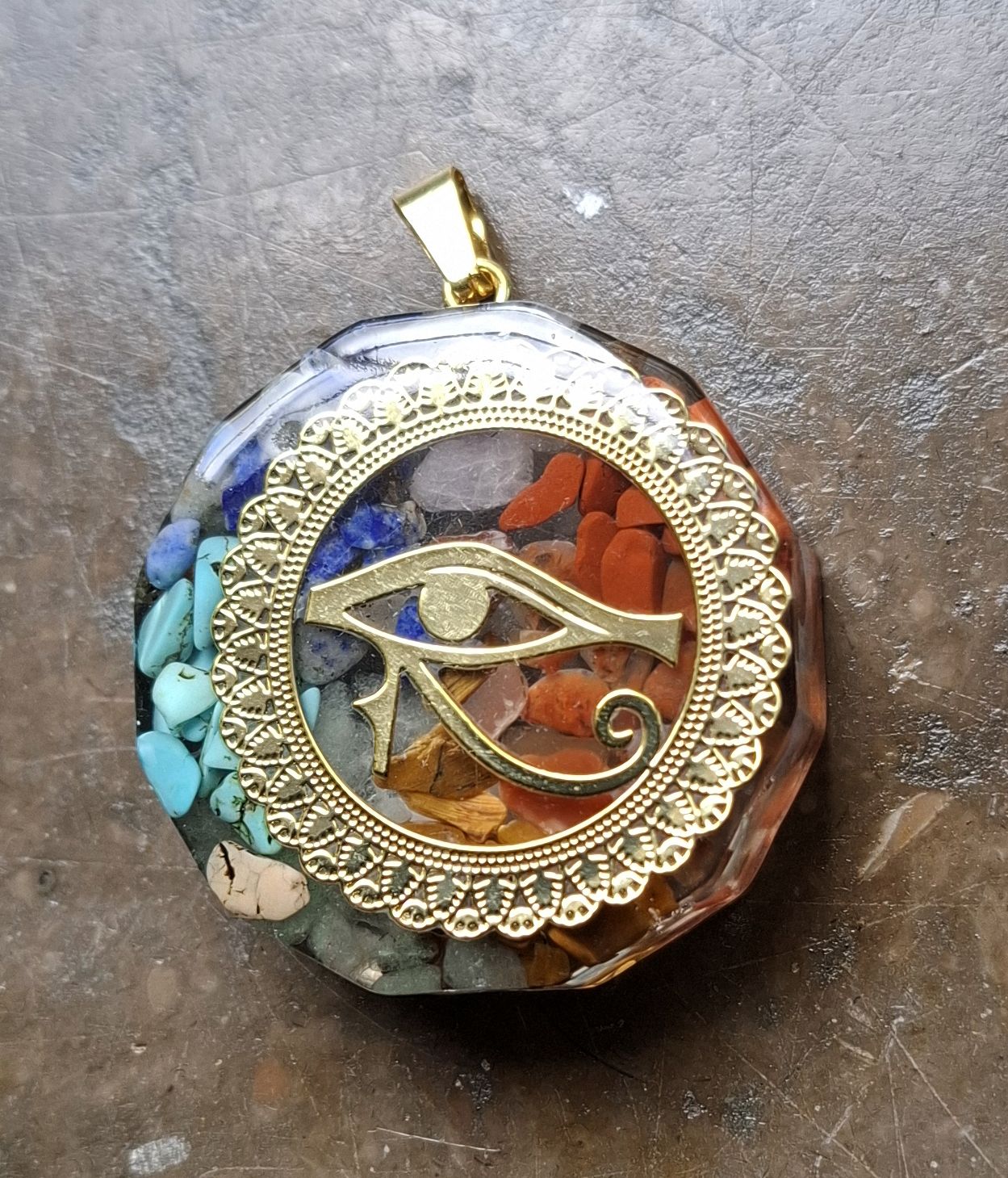 Chakra Orgonite Halsband - Horus Öga